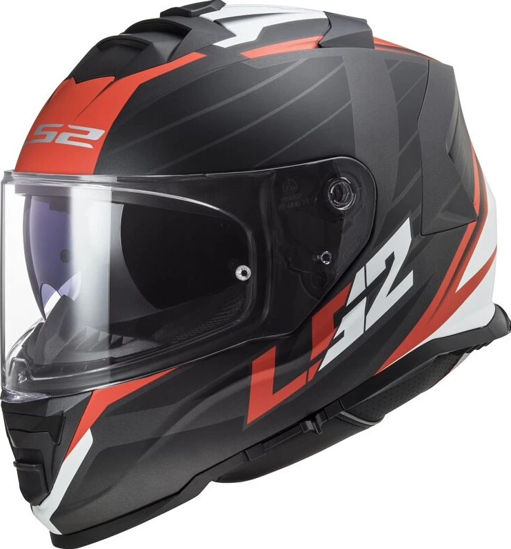 LS2 FF800 STORM II NERVE helmet - 2XL, Matt Black Red