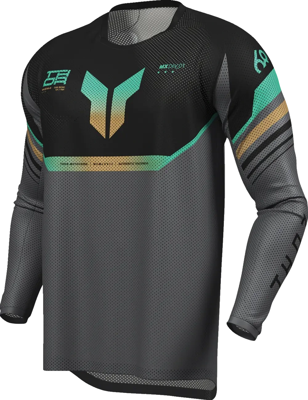 JERSEY LAUNCHMODE-VENT RAPTOR BLK/CH M