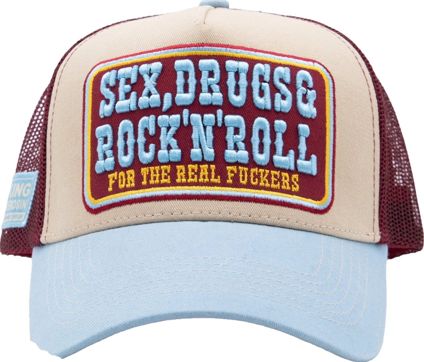 King Kerosin Sex, Drugs, Rock'n'roll trucker cap, Beige