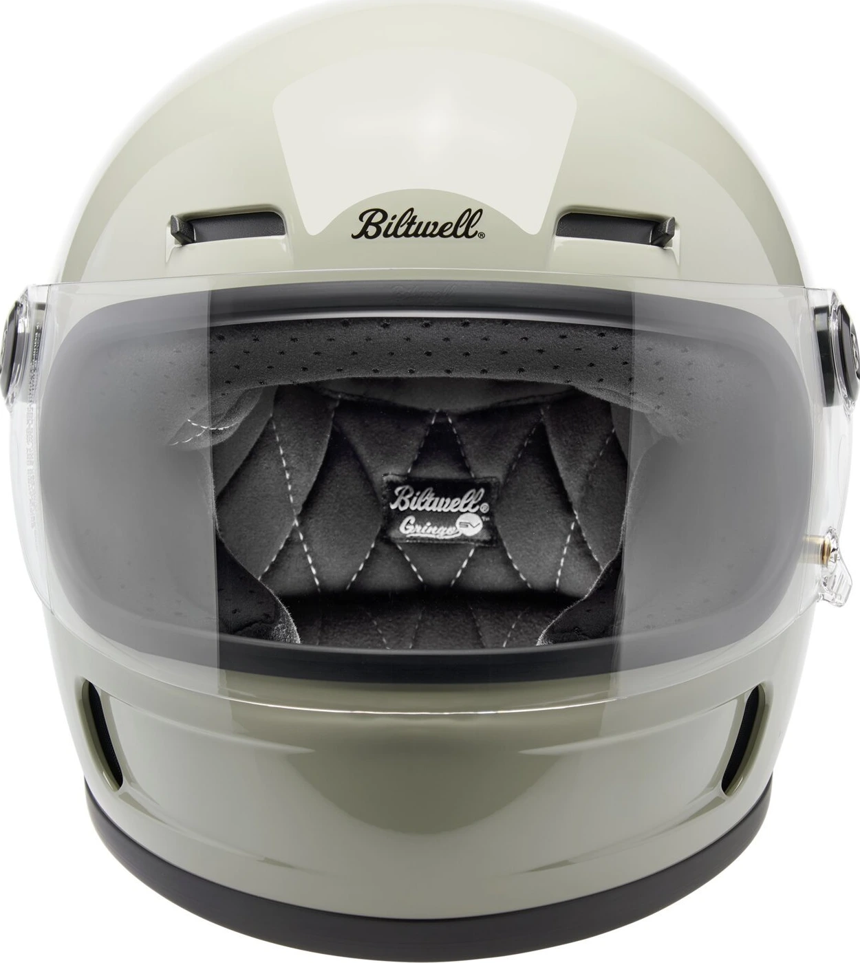 Biltwell Gringo SV helmet, chalk Gray, grey, XS, Gloss