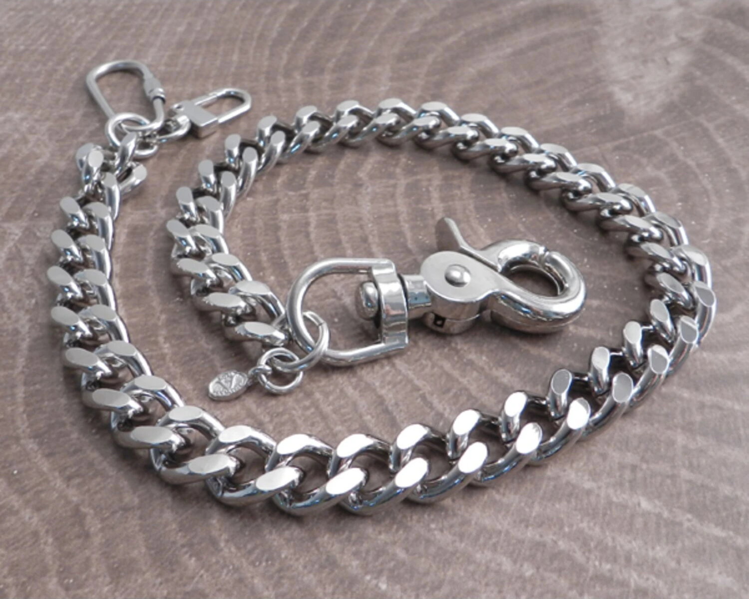 Amigaz Cut Leash Wallet Chain 16", Silver