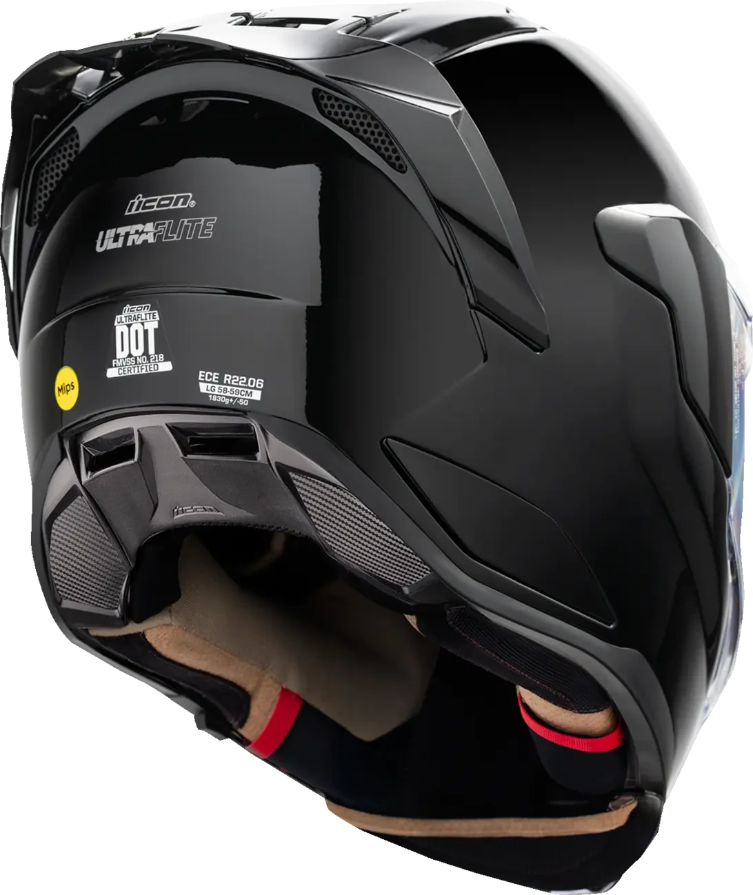 HELMET ULTRAFLITE GLOSS BLACK XS