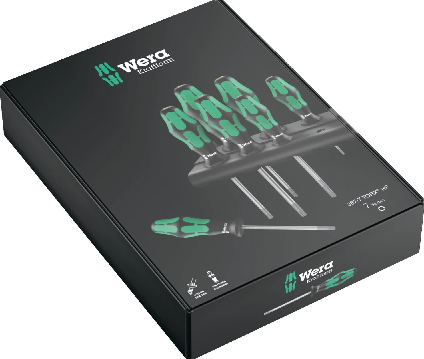 Wera screwdriver set 7 pcs. Kraftform 300 plus Torx®, Black