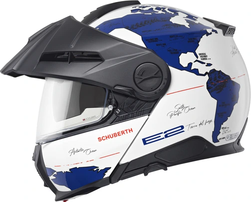 Schuberth Helmet E2 Atlas White/Blue, 53 XS