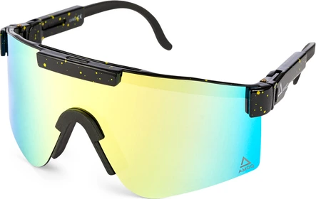 AMOQ Comet Sunglasses Black Splash - Gold Mirror