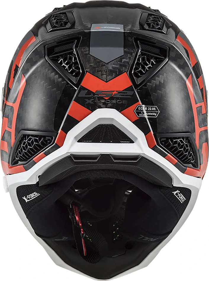 LS2 MX703 C X-FORCE BARRIER helmet - M, H-V Yellow Red