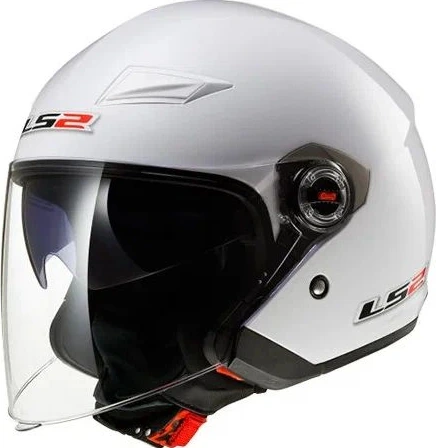 LS2 OF569.2 TRACK SINGLE MONO helmet - XS, Gloss White