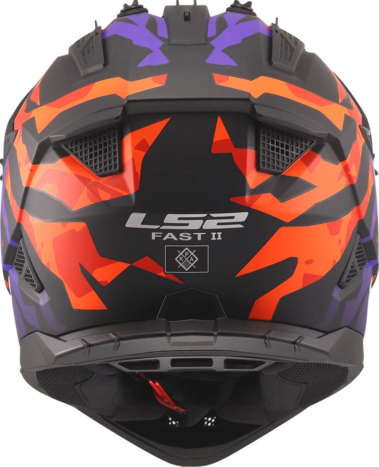 LS2 MX708 FAST II GROTESK Helmet - 3XL, Purple Orange