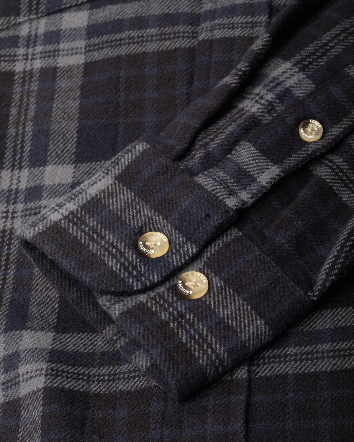 Loser Machine Step up flannel shirt black, M