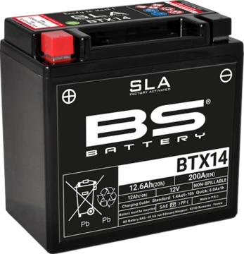 BS Battery BTX14 (FA) SLA - Sealed & Activated