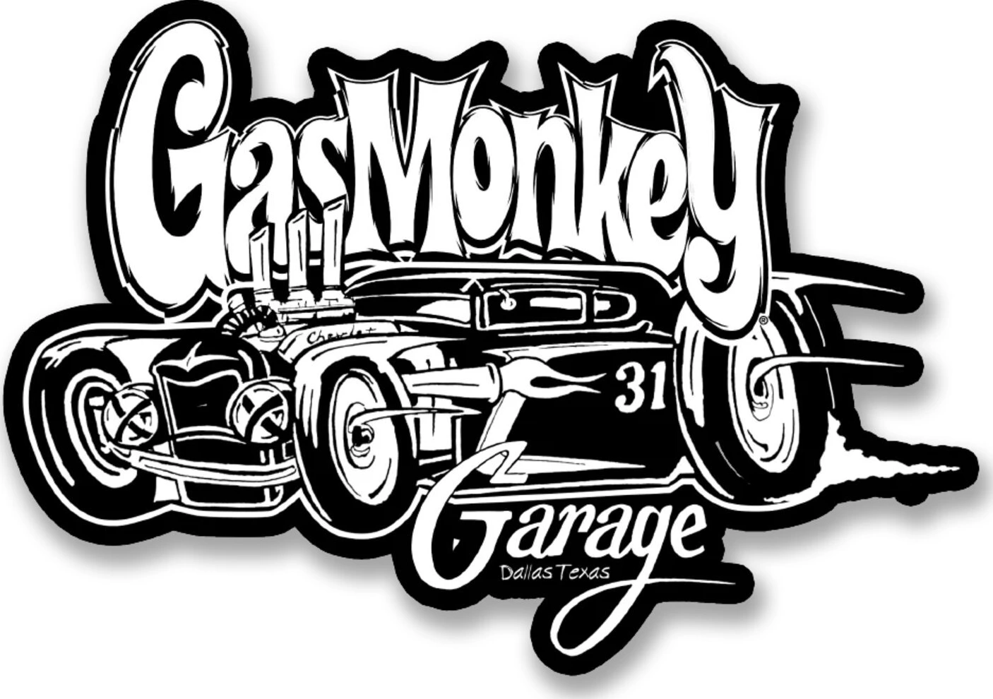 GMG White Car Sticker