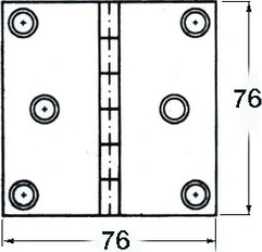 S.S blind hinge 76x76mm square