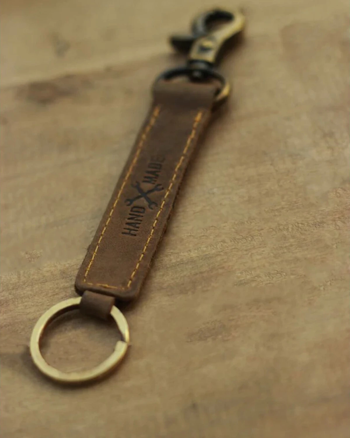 Trip Machine Classic keyring, tobacco
