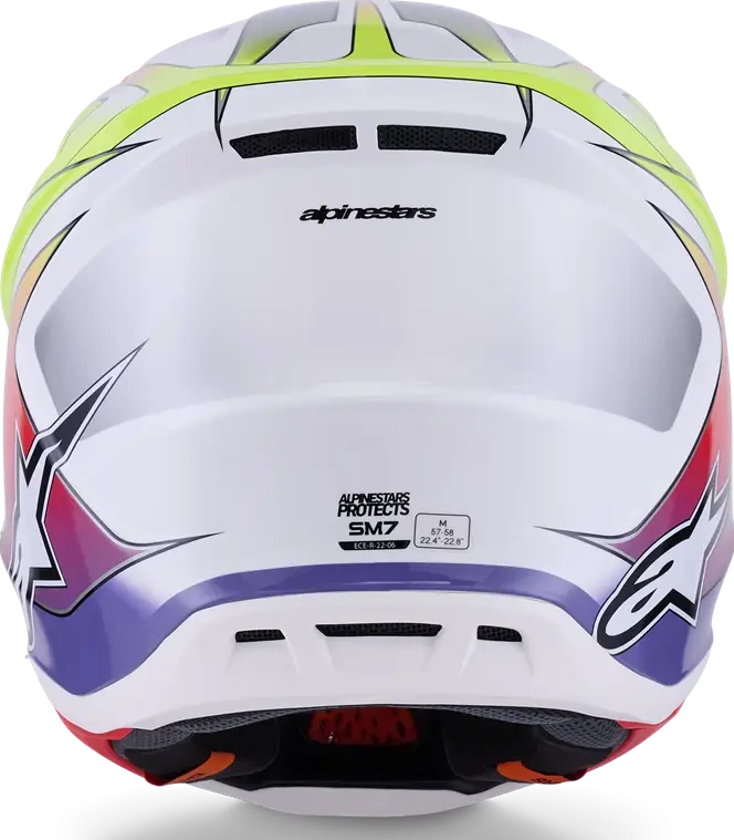 HELMET SM7 FUSE WHT/YL/PU XS