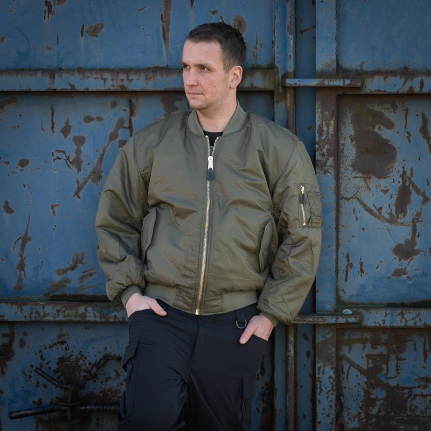 MA-1 Bomber flight jacket, dark green, M