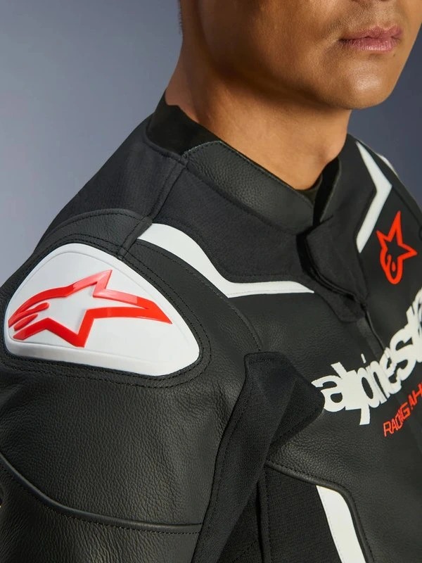 Alpinestars Leather Jacket GP Force v2 Black/White, 48