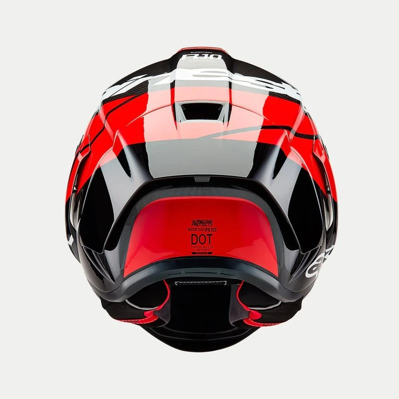 Alpinestars Helmet Supertech R10 Element Black/Carb/Fluo Red/White, XS