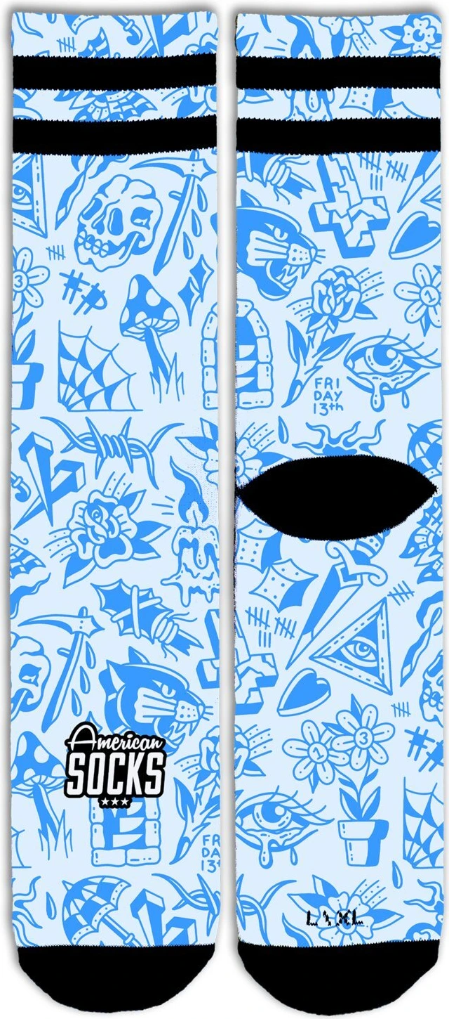 American Socks Freaked Signature socks, Blue, S/M
