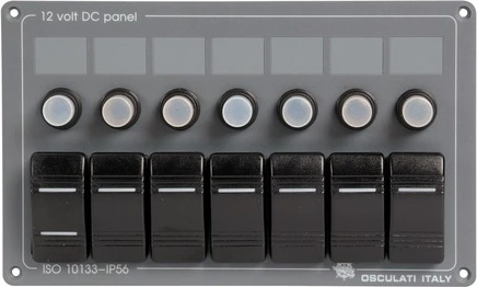 7 switches horizontal panel