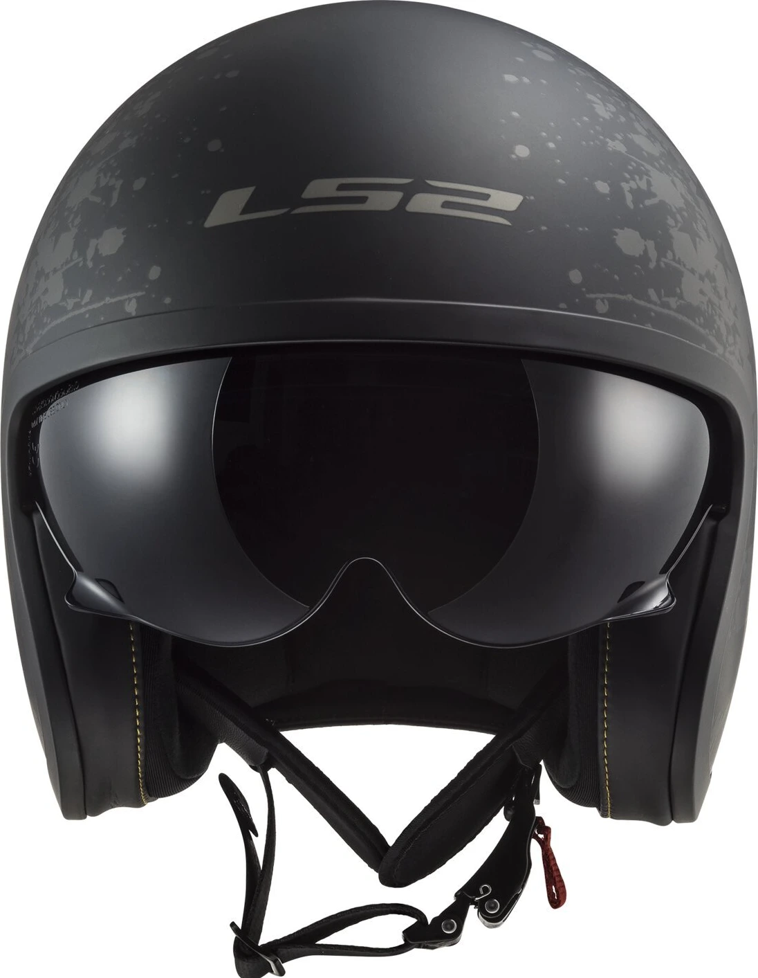 LS2 Spitfire II black Flag helmet, L, matt