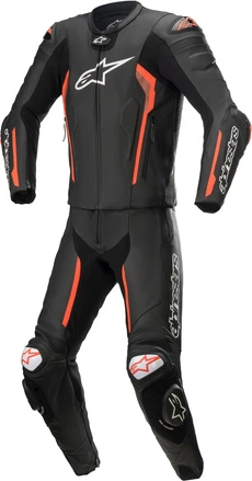 Alpinestars Leather suite 2-pcs Missile v2 Black/Red fluo, 48
