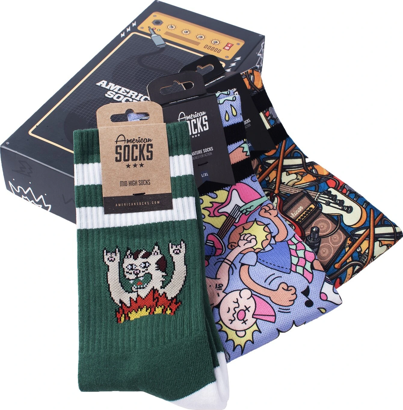 American Socks Amp gift box, Multi-color, S/M