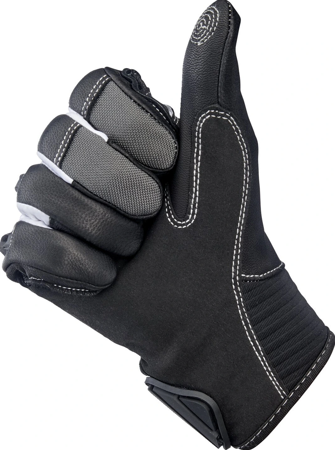 Biltwell Bridgeport gloves, gray, Black, XS