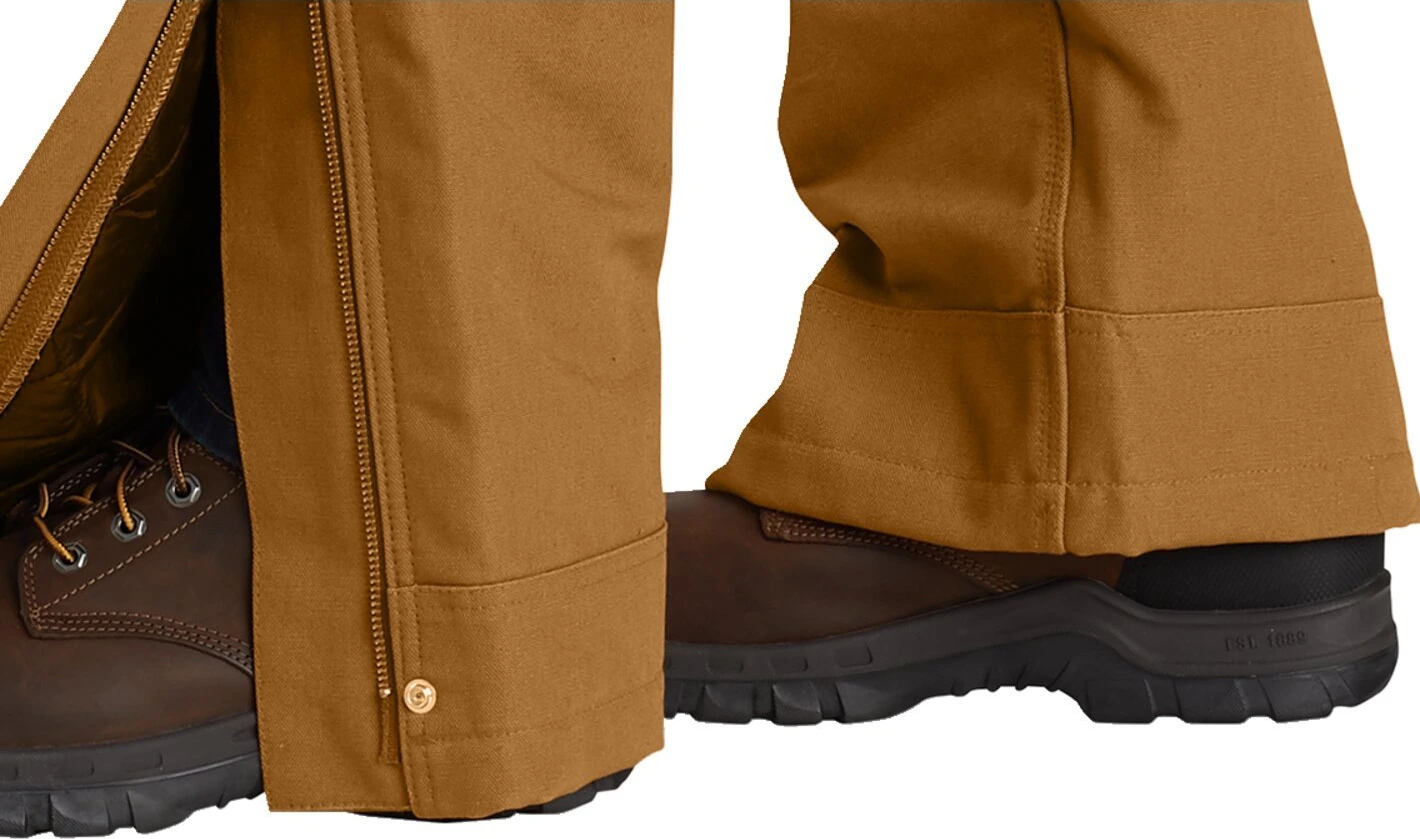 Carhartt Duck insulated bib overall, carhartt brown, L