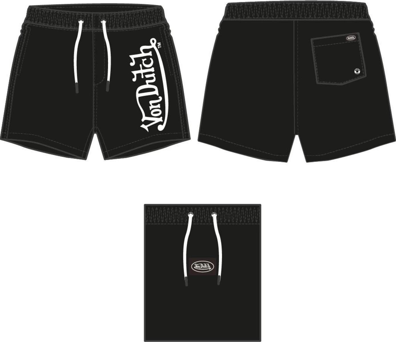 Von Dutch Mick swimshort black, XL