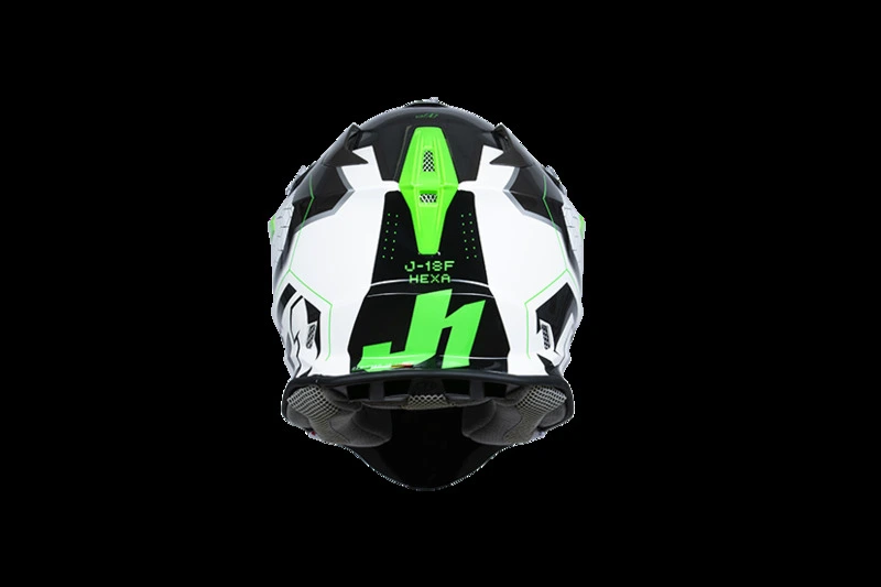 Just1 Helmet J-18 F Hexa Green Fluo/White/Titanium, S