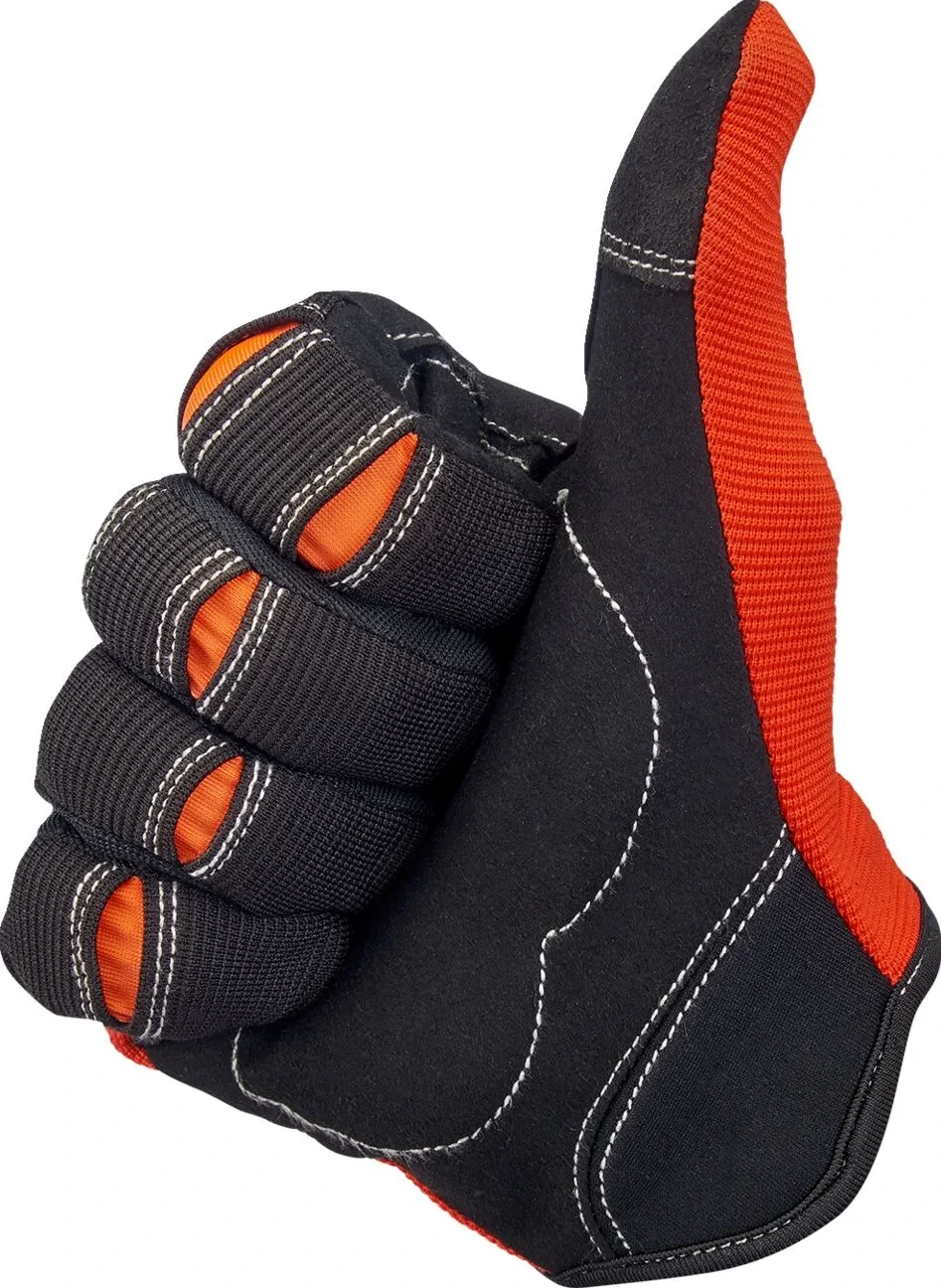 GLOVES MOTO ORG/BLK SM