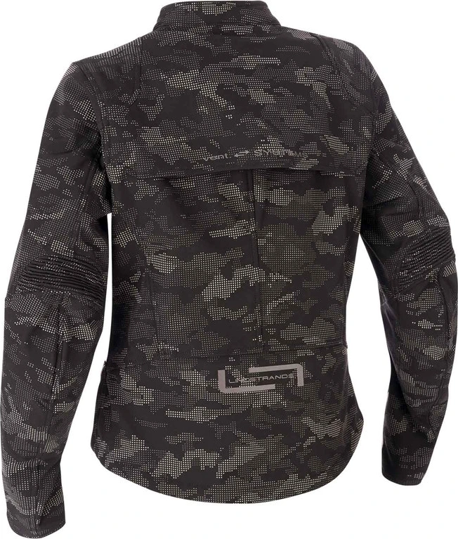 Lindstrands Textile jacket Fryken Woman Black/reflecting pattern, 34