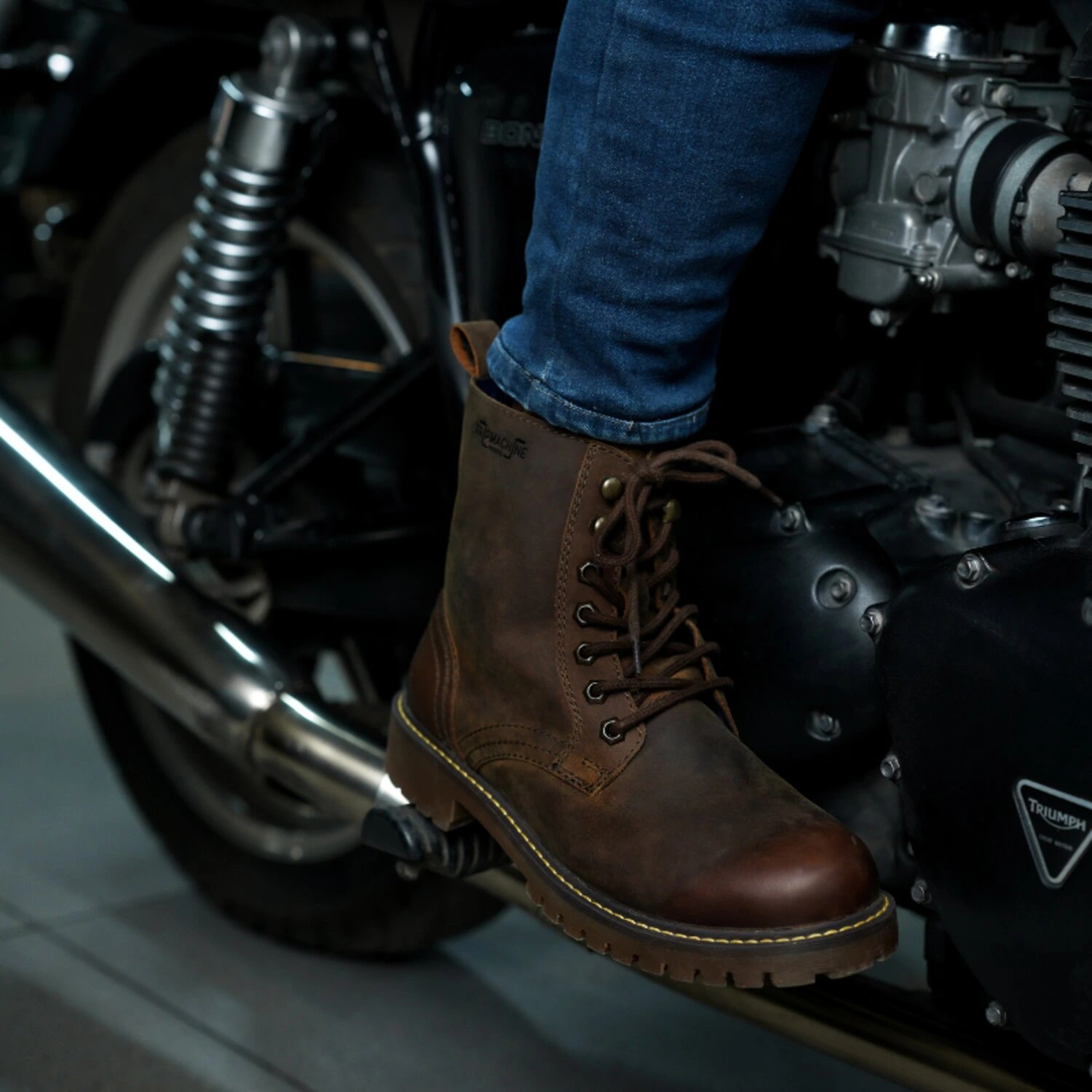 Trip Machine Derby boots, rusty wrangler, 40