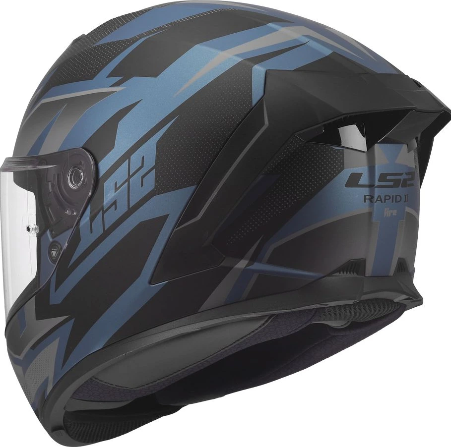 LS2 FF820 RAPID III XTREM Helmet - 3XL, Black Blue Petrol