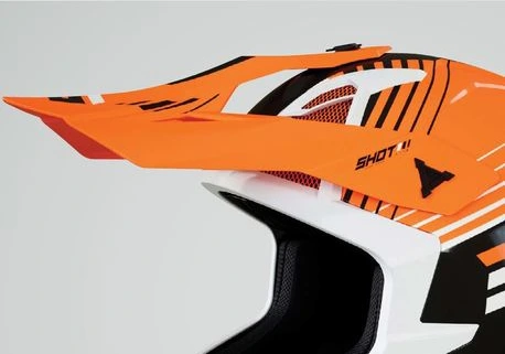SHOT Visor Lite Fury Black Neon Orange Glossy