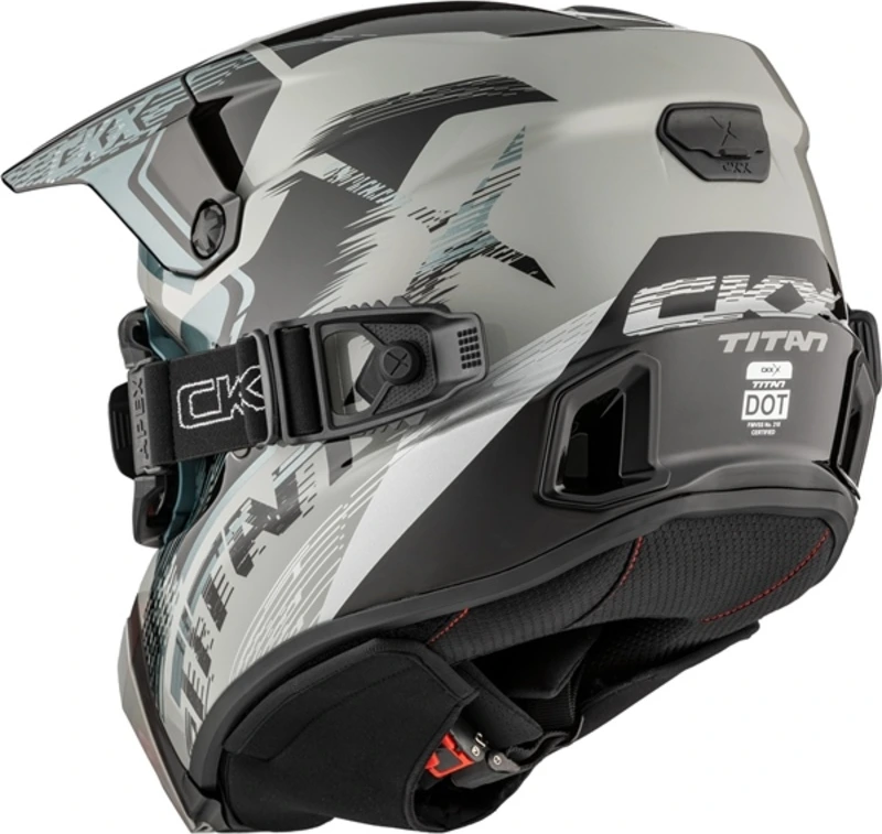 CKX Helmet Titan AMS Concordia Grey Gloss + Goggles, M