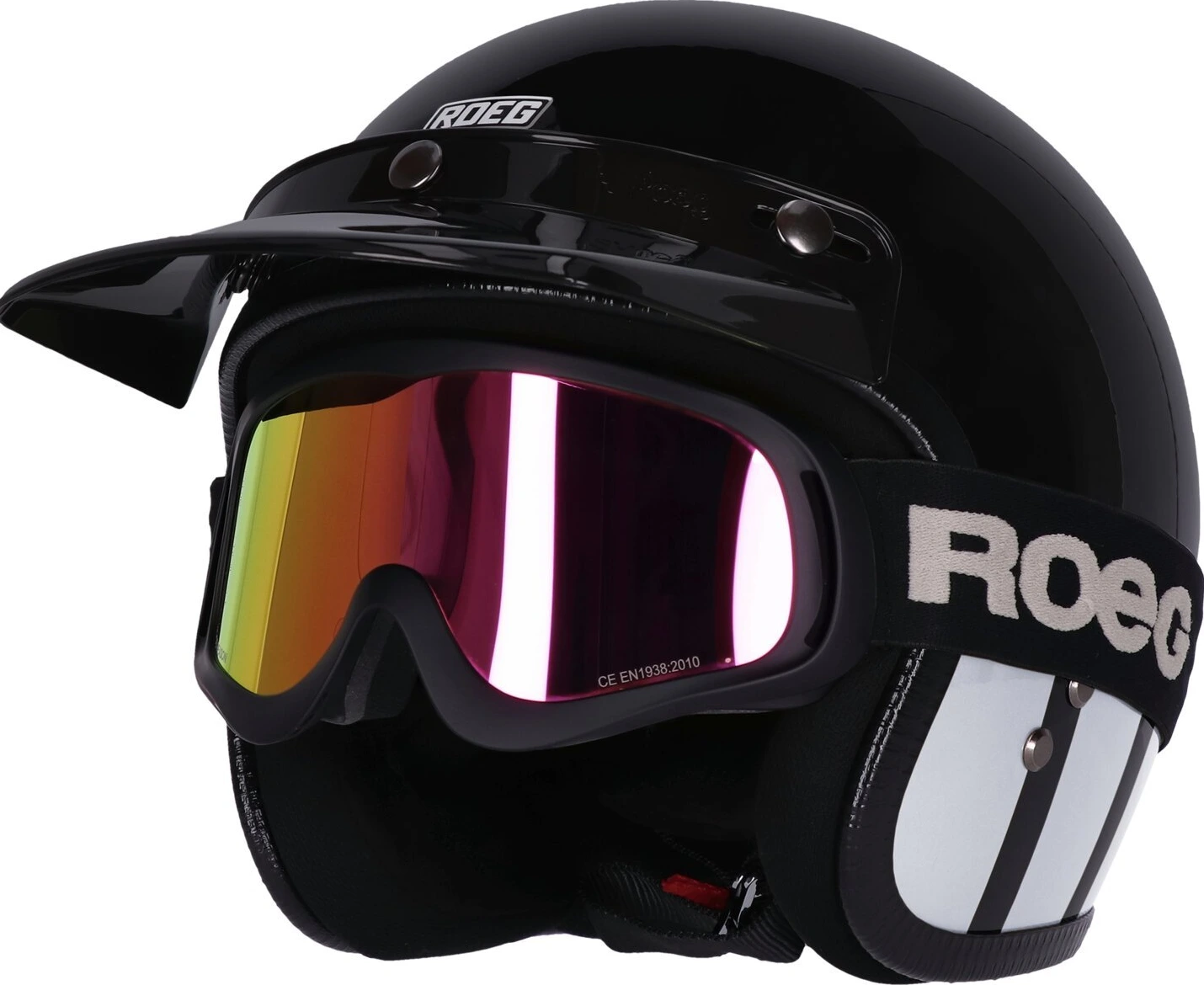 Roeg JETT helmet, curbstone Black, white, S, Gloss
