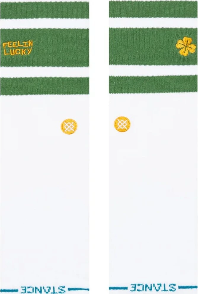 Stance Feelin Lucky Crew socks, White, 38-42