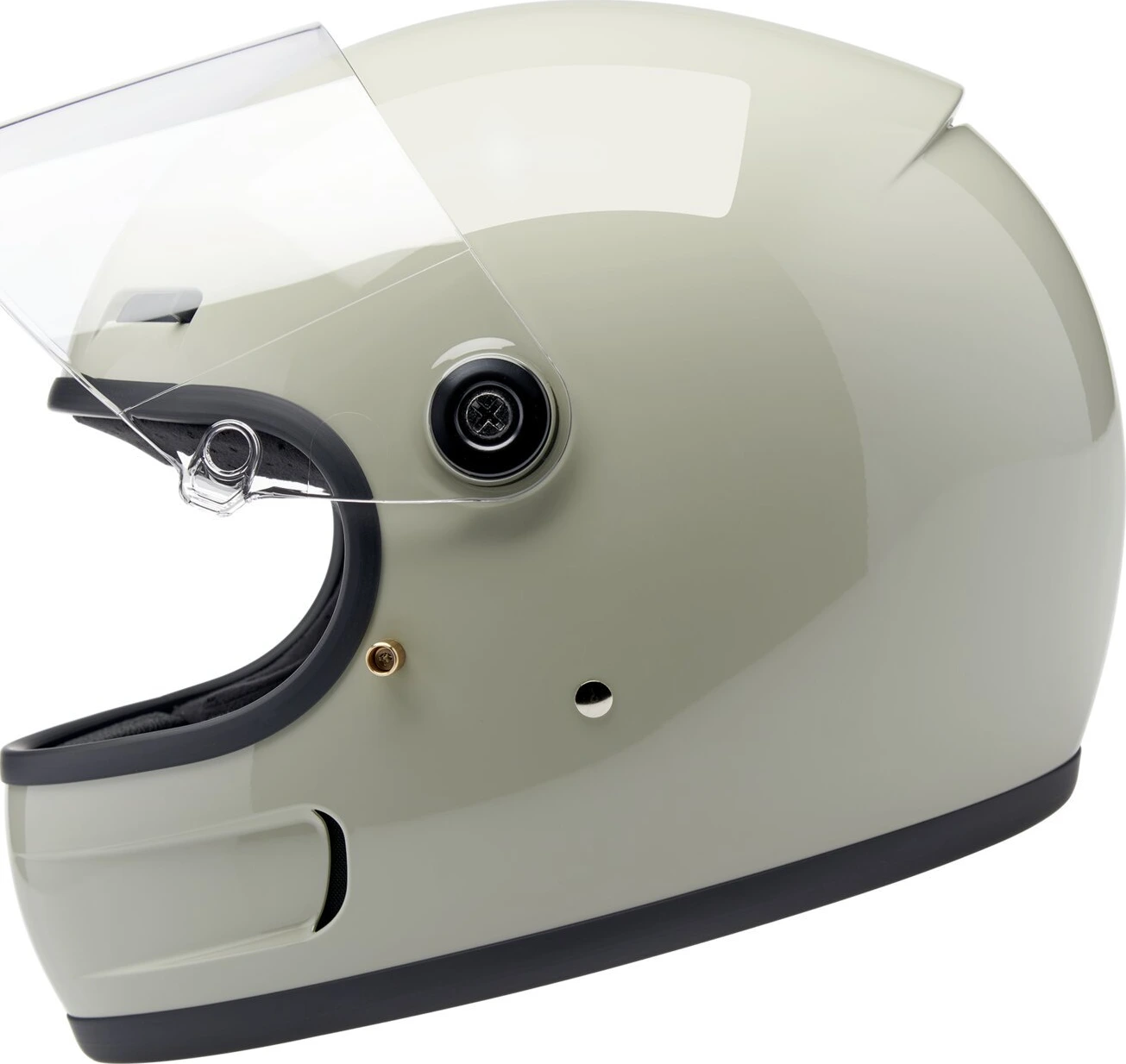 Biltwell Gringo SV helmet, chalk Gray, grey, XS, Gloss