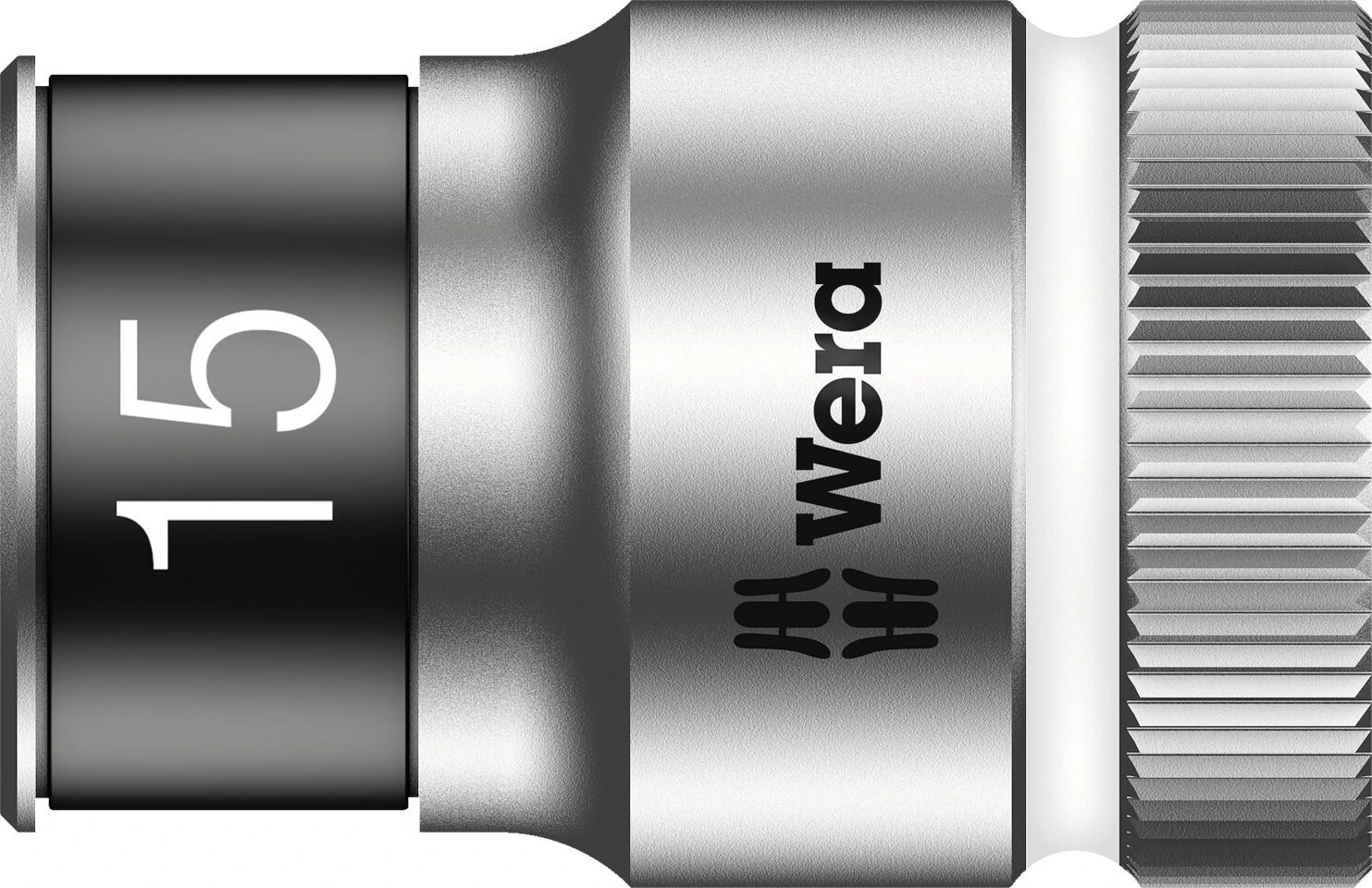 Wera Zyklop 1/2" socket with holding function - Metric 15.0, 15 mm, Chrome