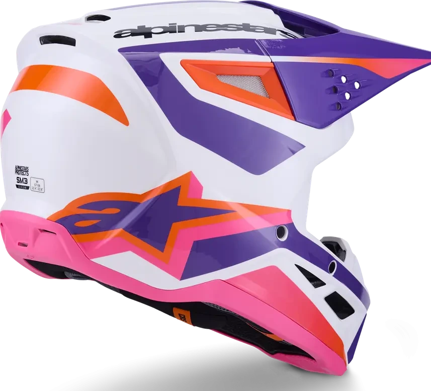 HELMET SM3 HEAT WHT/PU/PINK XS