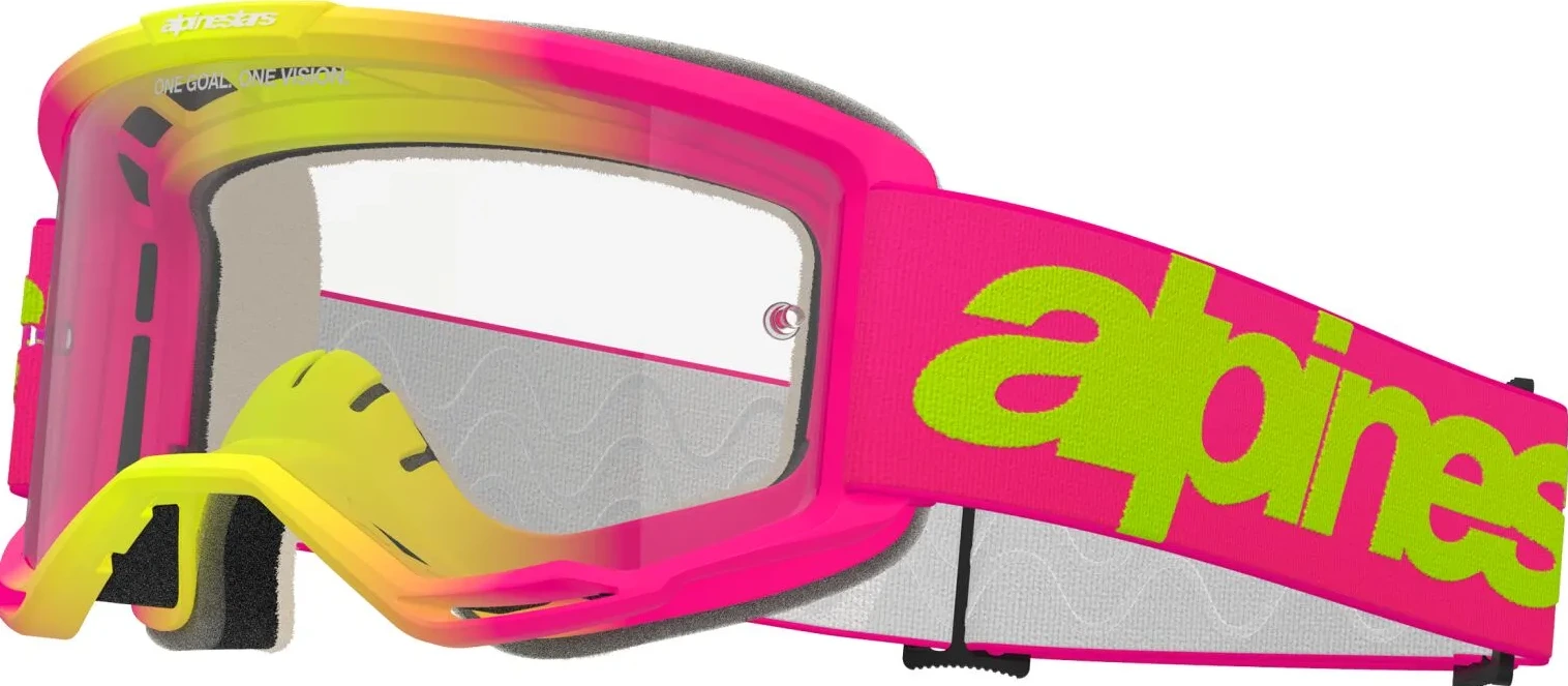 GOGGLE VISION 5 WORDMARK PINK/YLW CLEAR