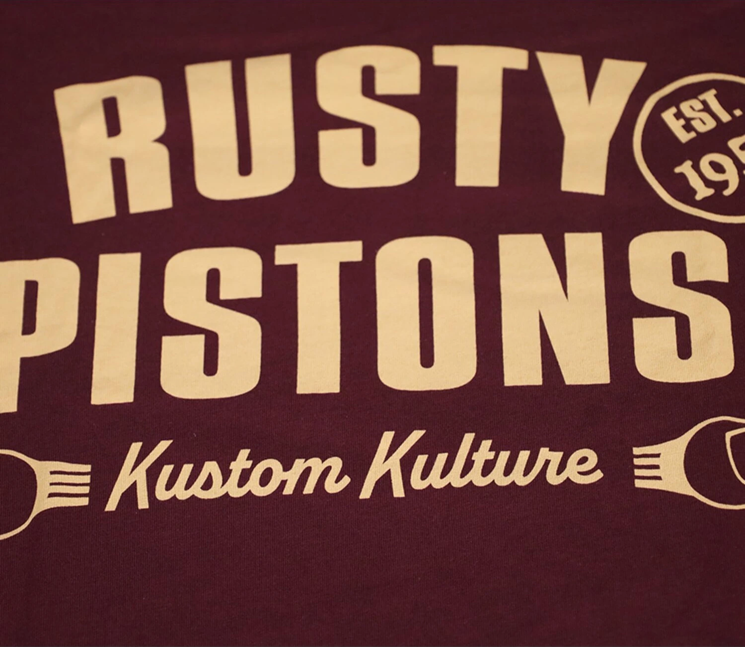 Rusty Pistons Low Rod t-shirt, burgundy, S