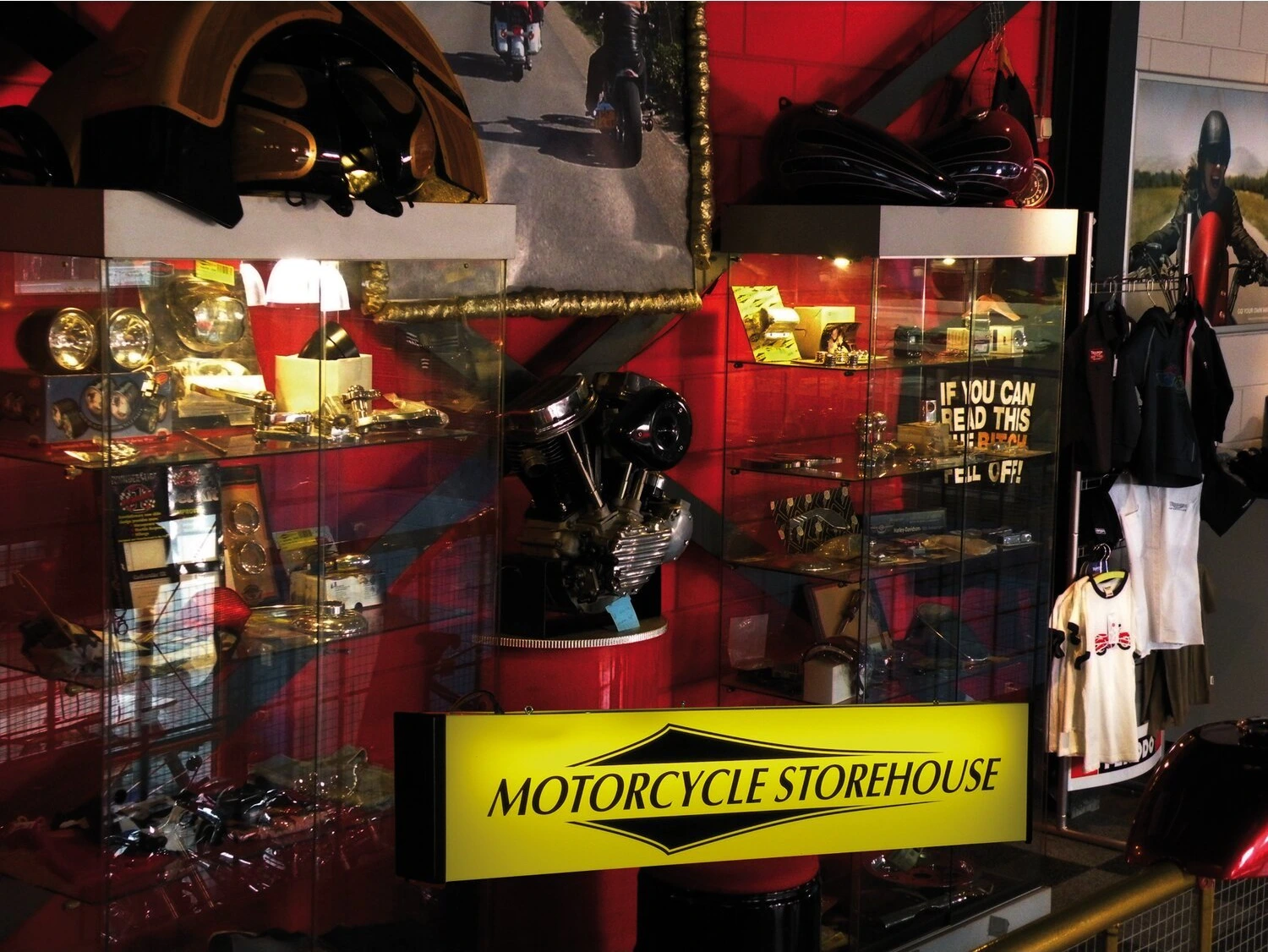 Motorcycle storehouse, logo light box sign