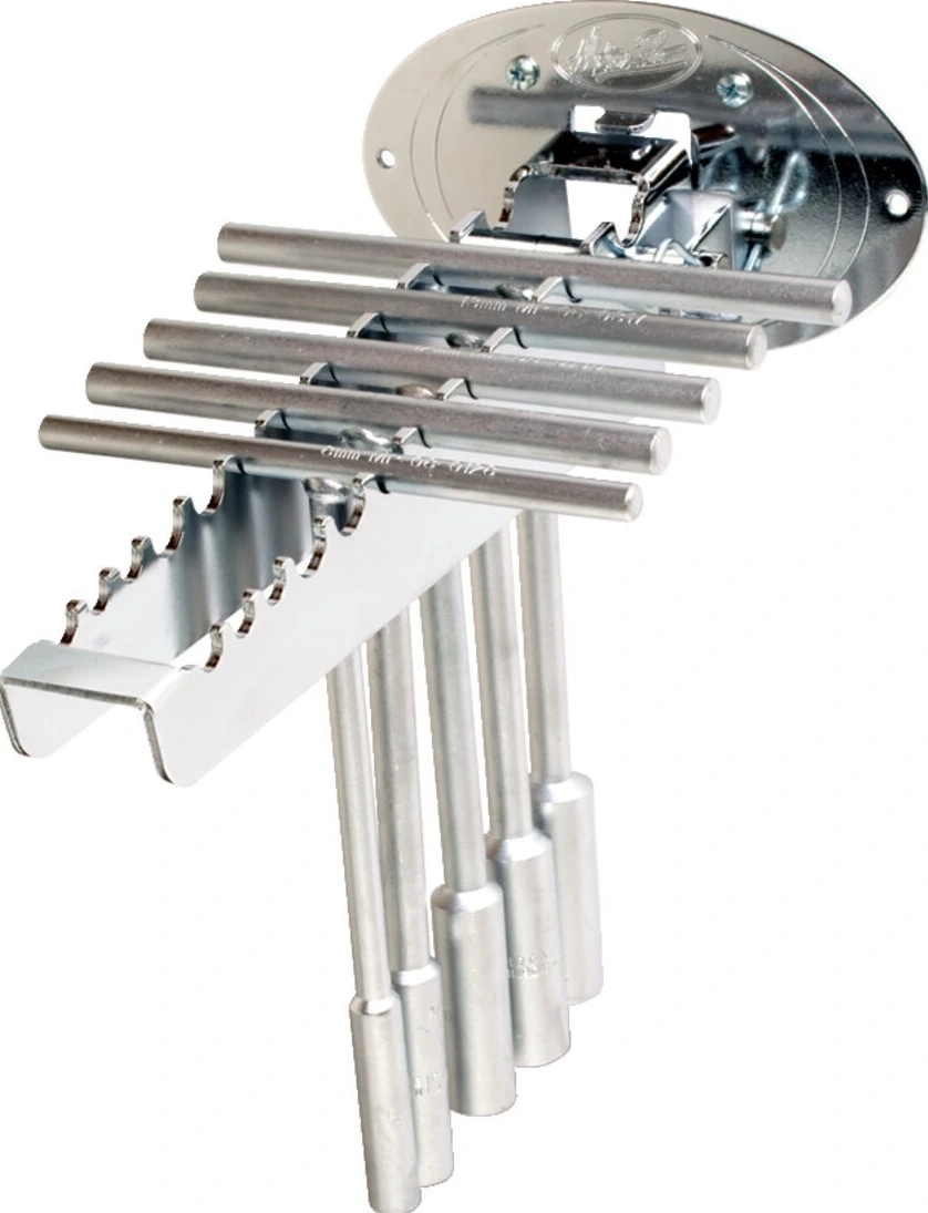 Motion Pro, 11-slot T-handle rack, Chrome