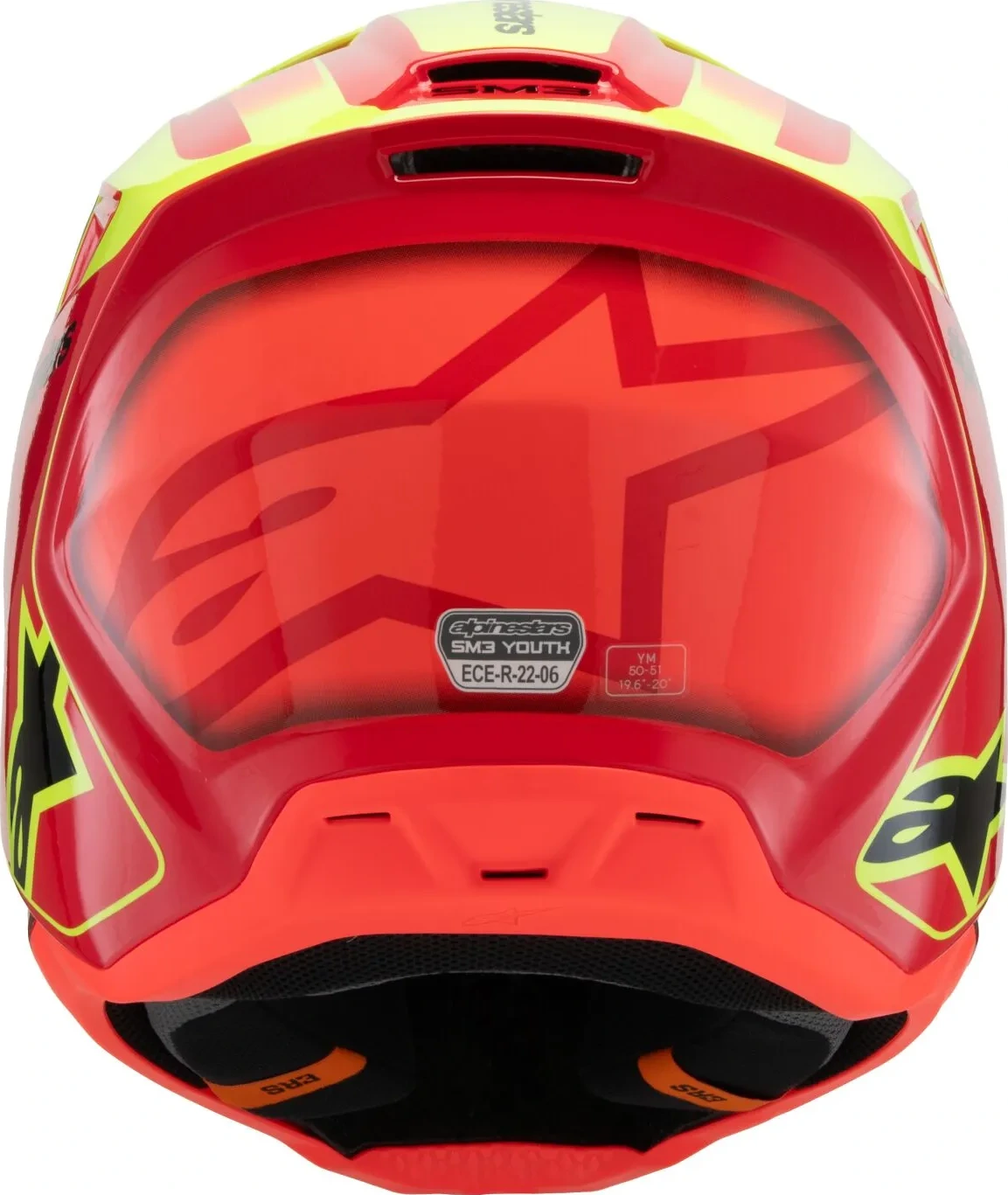 HELMET YTH SM3 FRAY RD/YL/BK YS