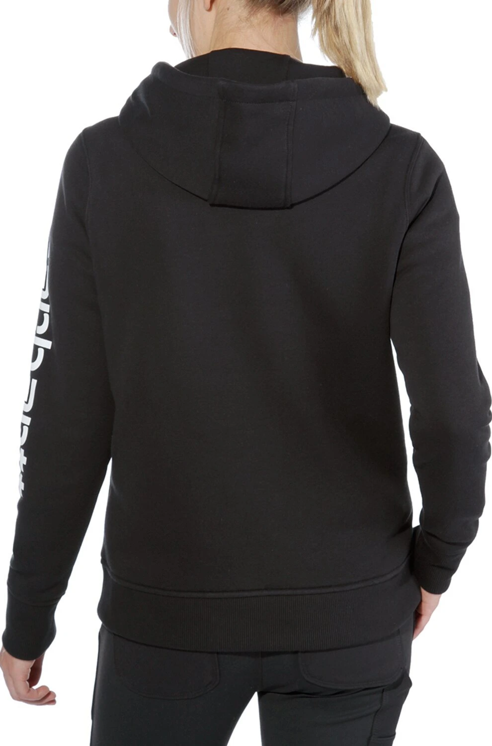 Carhartt Logo Sleeve female hoodie, Black, M