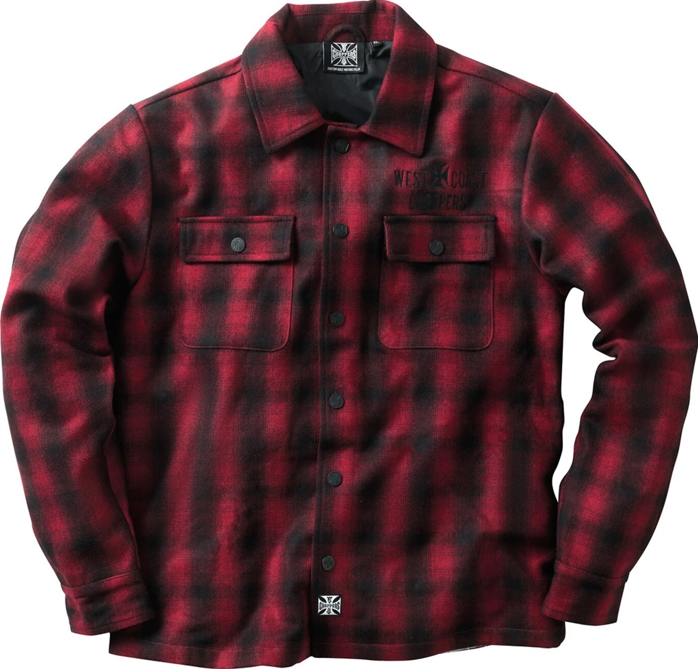 WCC Wool lined Plaidshirt, Red, black, 2XL