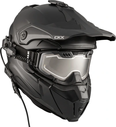 CKX Helmet + Goggles with electric lens TITAN Matt black, XS