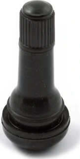 Įspaudžiamas bekamerės padangos vožtuvo stiebelis. plastikinis juodas dangtelis